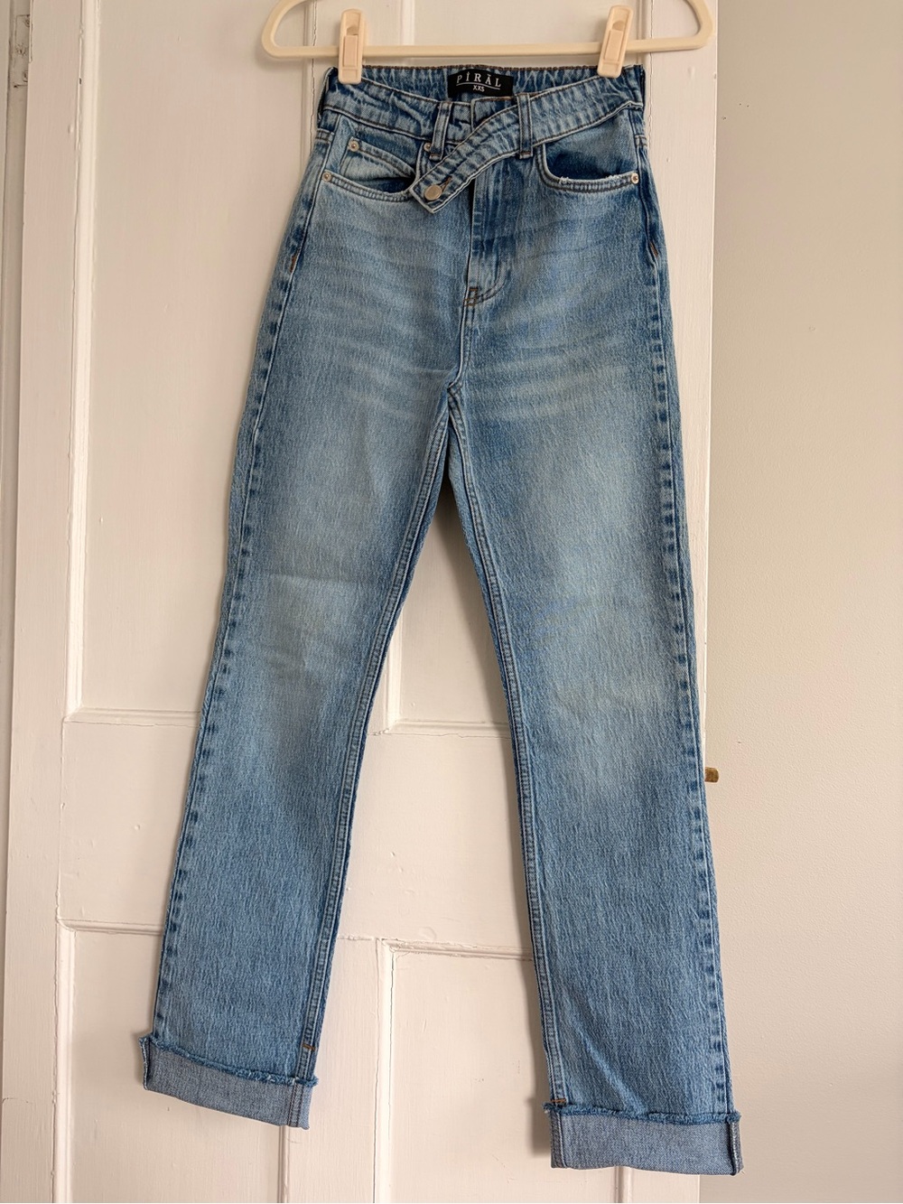 PIRAL Light Blue Straight Leg Jeans with Subtle Wash